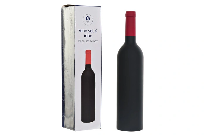 imagen de Botella de vino con 6 accesorios