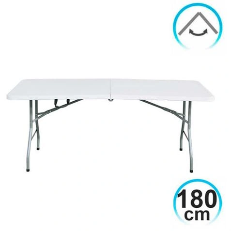 imagen de MESA JARDIN PLEGABLE RECTANGULAR BLANCA 1.8MTRS