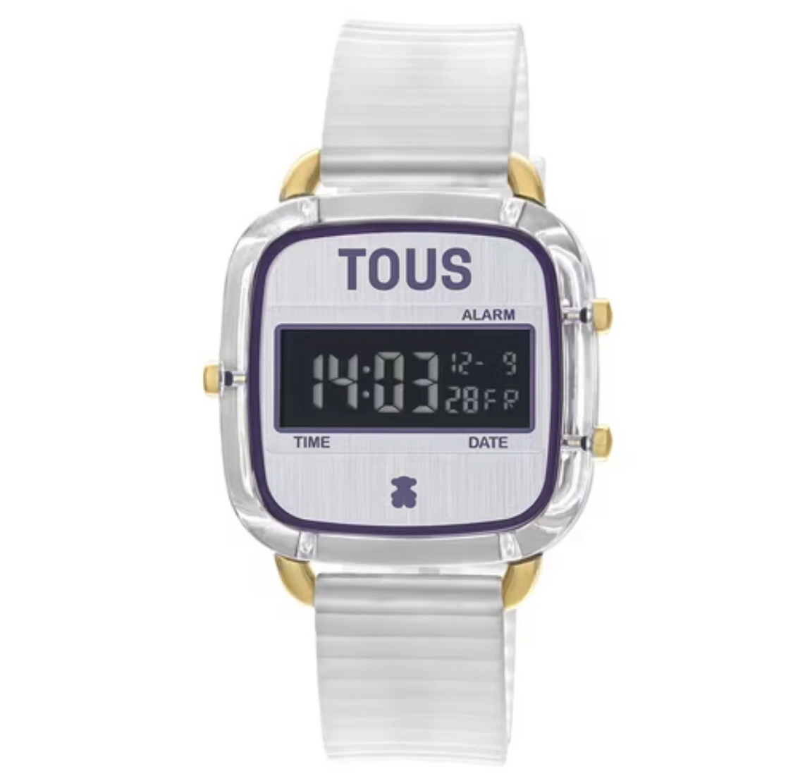 Imagen de: Reloj digital de policarbonato con correa de silicona blanco D-Logo Fresh 