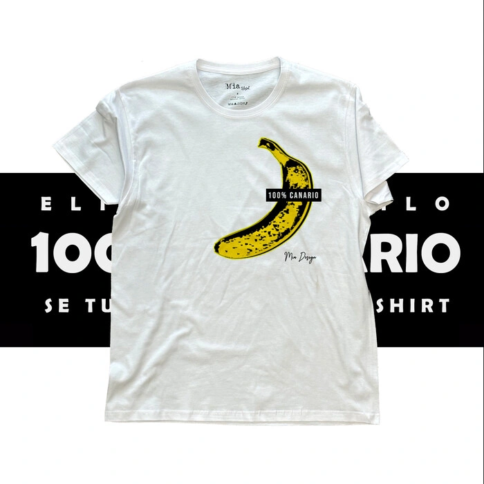 Imagen de: Platano Pop cien por cien canario Camiseta unisex 